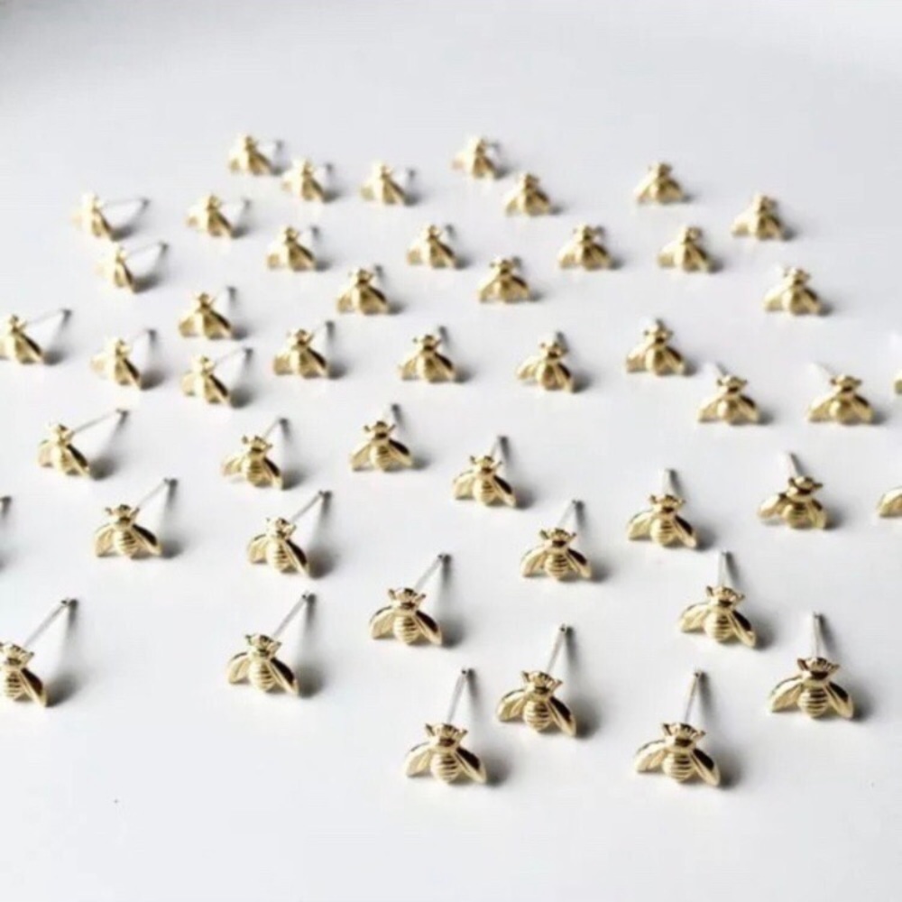 “The Bee’s Knees” Mini Stud Minimalist Earrings - Picture 7 of 11